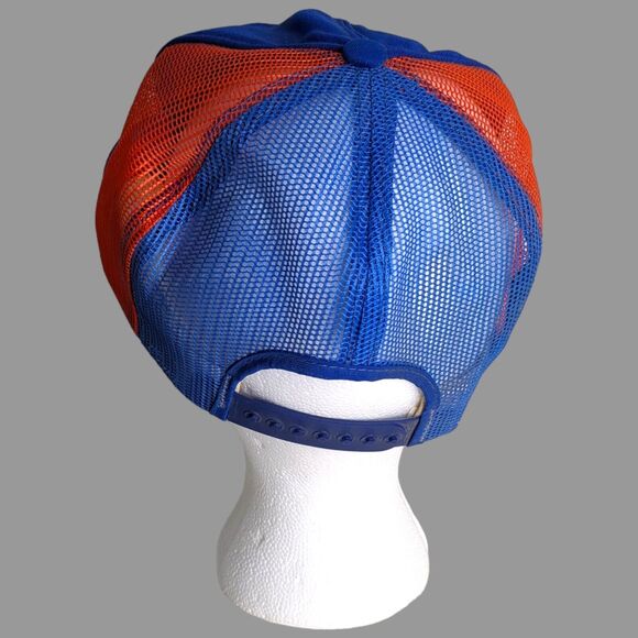 VTG Roadway Trucker Hat Cap Snapback Blue / Orange Transportation 1980s - Picture 4 of 10